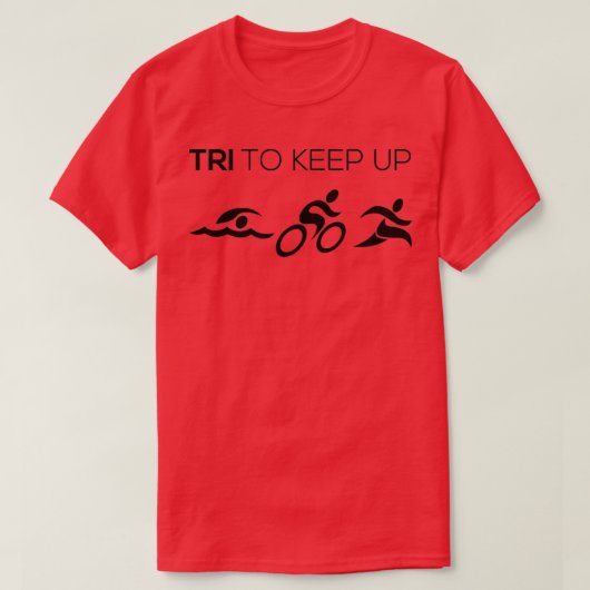 Triathlon Tri blijft bij T-shirt (Design voorkant)