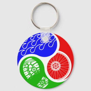 Triathlon TRI Yin Yang Sleutelhanger