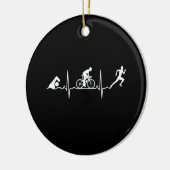 Triathlon - Triathlon - hartslag Keramisch Ornament (Links)