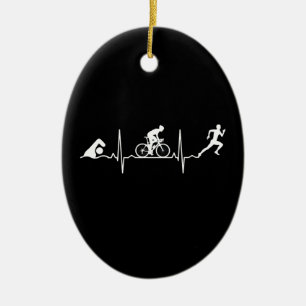 Triathlon - Triathlon - hartslag Keramisch Ornament