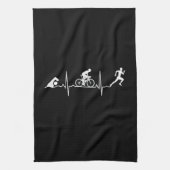 Triathlon - Triathlon - hartslag Theedoek (Verticaal)