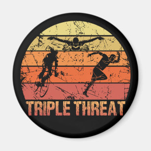Triathlon Triple Threat Magneet