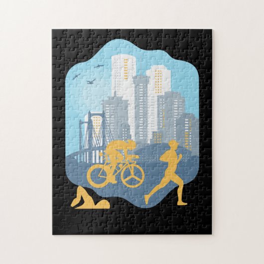 Triathlon, Urban, Lifestyle en stad Legpuzzel (Verticaal)