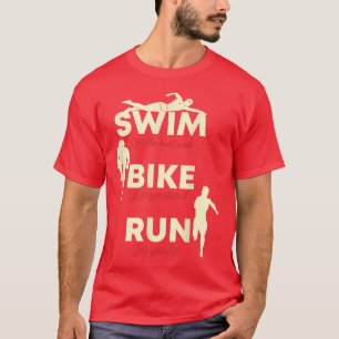 Triathlon-zwemcyclus met 1369 t-shirt