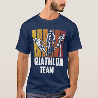 Triathloneam Sportsriathleteriathlons vrienden fri T-shirt