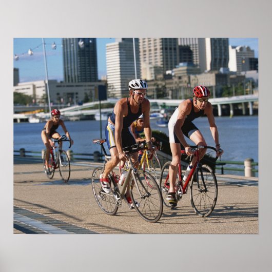 Triathloners Cycling Poster (Voorkant)