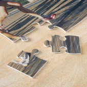 Triathloners lopen legpuzzel (Zijkant)