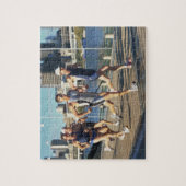 Triathloners lopen legpuzzel (Verticaal)