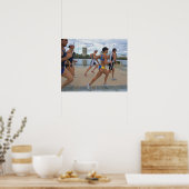 Triathloners met 4 uur poster (Keuken)