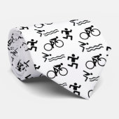 Triatholon - lopende zwemcyclus stropdas (Opgerold)