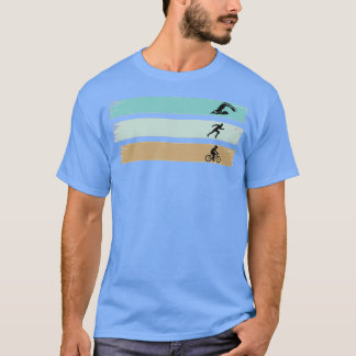 Triatleet die kunst schildert en zwemt t-shirt