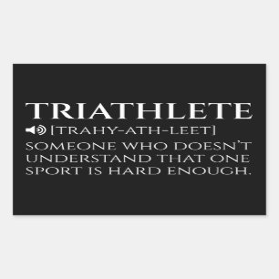 Triatlete Definition Funny Rechthoekige Sticker