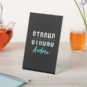 Triatlete  naam reclamebord met voetstuk (Insitu)