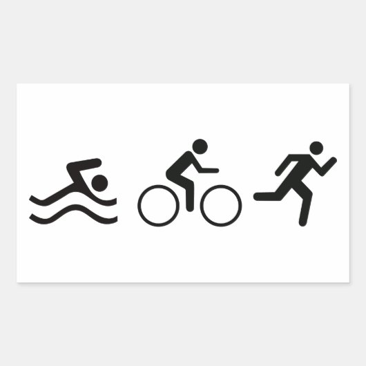 Triatlete Rechthoekige Sticker (Voorkant)