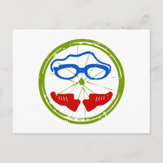 Triatlon cool artistiek ontwerp briefkaart