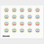 Triatlon cool artistiek ontwerp ronde sticker (Vel)