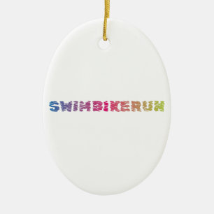 Triatlon Cool Ontwerp Keramisch Ornament