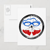 Triatlon coole artistieke logo briefkaart (Voorkant / Achterkant)