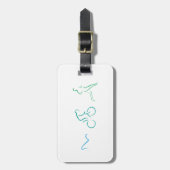 Triatlon coole illustratie bagagelabel (Voorkant verticaal)