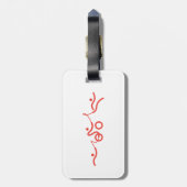 Triatlon coole illustratie bagagelabel (Achterkant verticaal)
