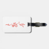 Triatlon coole illustratie bagagelabel (Achterkant horizontaal)