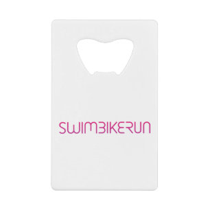Triatlon coole logo voor alle sportliefhebbers kredietkaart flessenopener