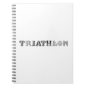Triatlon coole logo voor alle sportliefhebbers notitieboek