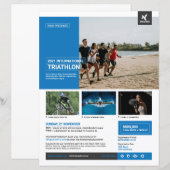 Triatlon Evenement Flyer Sjabloon (Voorkant / Achterkant)