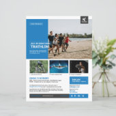 Triatlon Evenement Flyer Sjabloon (Staand voorkant)