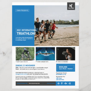 Triatlon Evenement Flyer Sjabloon