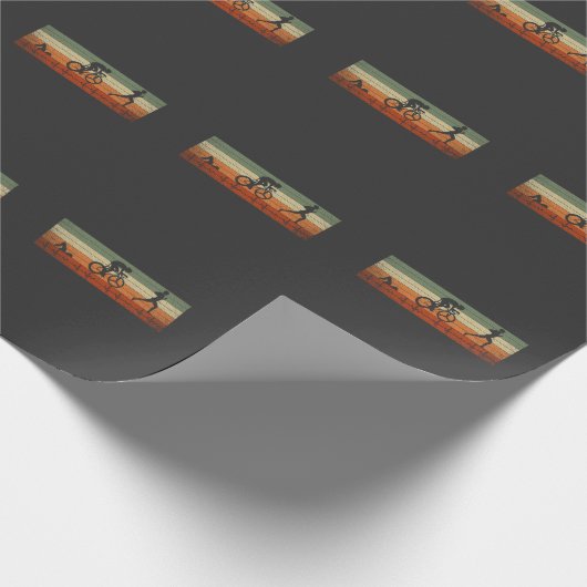 Triatlon Heartbeat-zwemfietser draaiend Athle Cadeaupapier (Hoek)