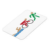 Triatlon-logo-pictogrammen in kleur magneet (Linkerzijde)