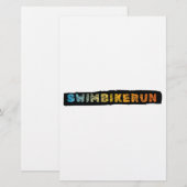 Triatlon-ontwerp Briefpapier (Voorkant / Achterkant)