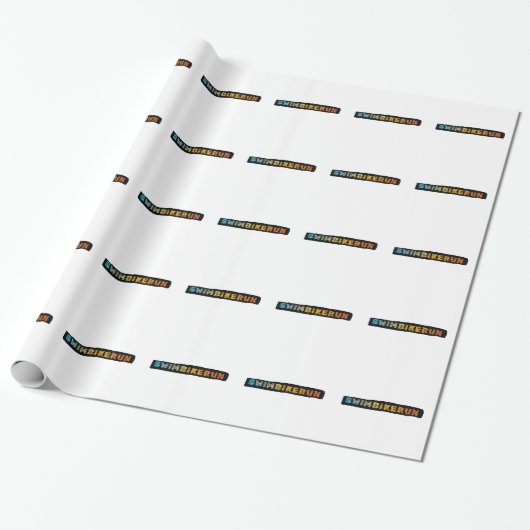 Triatlon-ontwerp Cadeaupapier (Uitgerold)