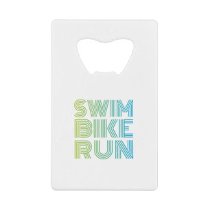 Triatlon-ontwerp Kredietkaart Flessenopener