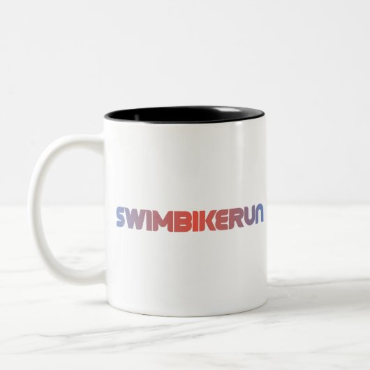 Triatlon-ontwerp Tweekleurige Koffiemok (Links)