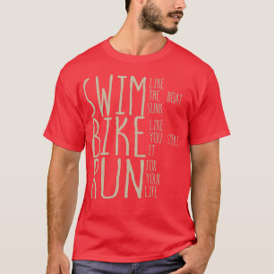 Triatlon-slang zoals de bierketje van de boat. t-shirt