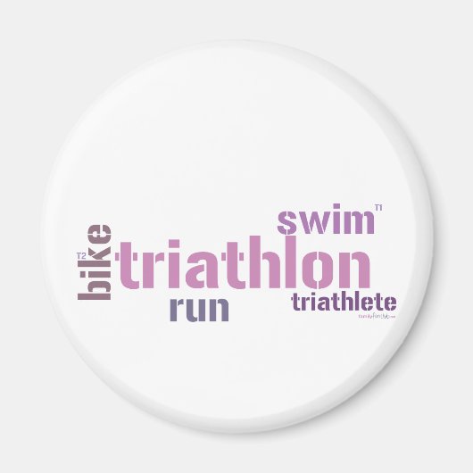 Triatlon-tekst Magneet (Voorkant)
