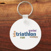 Triatlon-tekst Sleutelhanger (Voorkant)