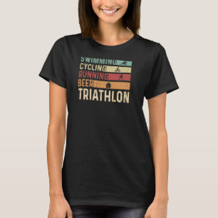 Triatlon Triatlete bij zwemfietsen T-shirt