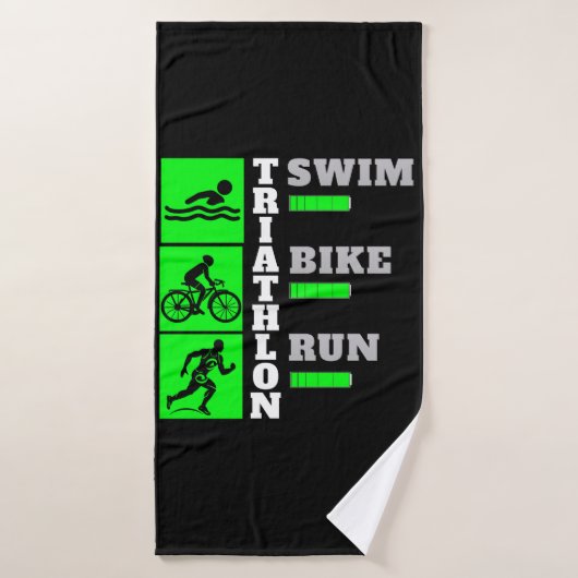 Triatlon Triomf: Zwemmen, Fietsen, Run accessoires Badhanddoek (Badhanddoek)