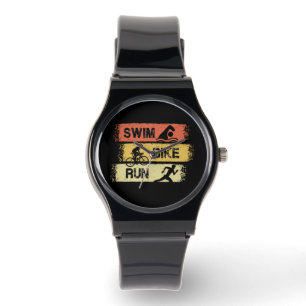 Triatlon - Zwem Fiets Ren Horloge