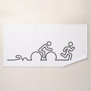Triatlon. Zwemmen, wielrennen en hardlopen. Badhanddoek