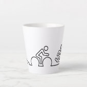 Triatlon. Zwemmen, wielrennen en hardlopen. Latte Mok (Voorkant)