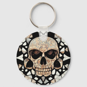 Tribaal decoratief Ornament Mayan Skull Art Sleutelhanger