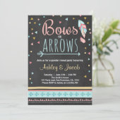 Tribaal Geslacht onthullen uitnodiging Jongen of M (Staand voorkant)