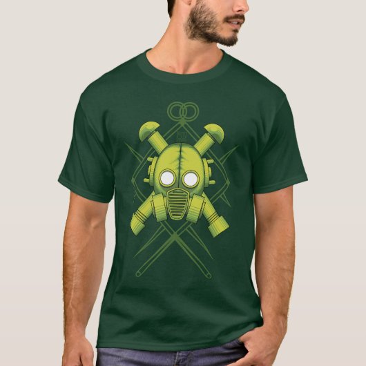 Tribaal gevechtsgasmasker t-shirt (Voorkant)