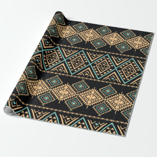 Tribaal kunstpatroon. Etnische geometrische afdruk Cadeaupapier