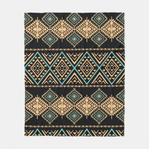 Tribaal kunstpatroon. Etnische geometrische afdruk Fleece Deken