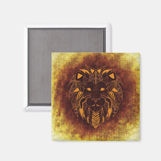 tribaal leeuwenmagneet magneet (Voorkant / Achterkant)
